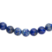 Bracelet personnalisable Lapis Lazuli pour médaille à graver argent Léo 6 mm