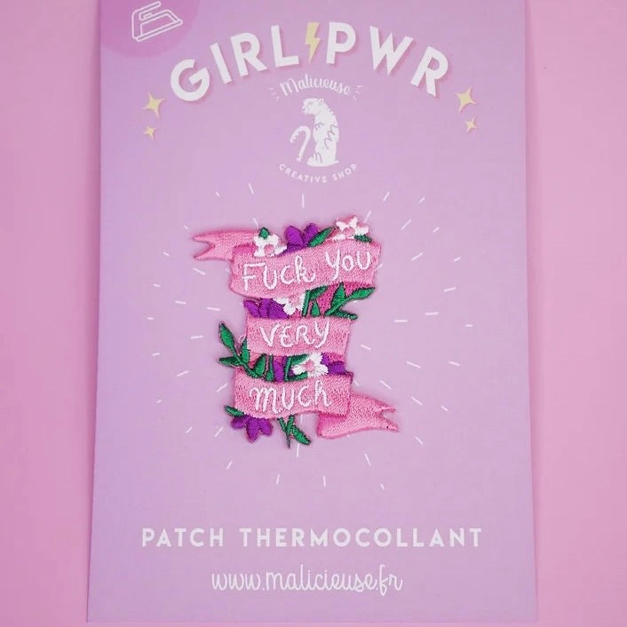 Patch thermocollant FUCK YOU VERY MUCH packaging