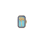 Pin's doré palmier S bleu - Accessoire