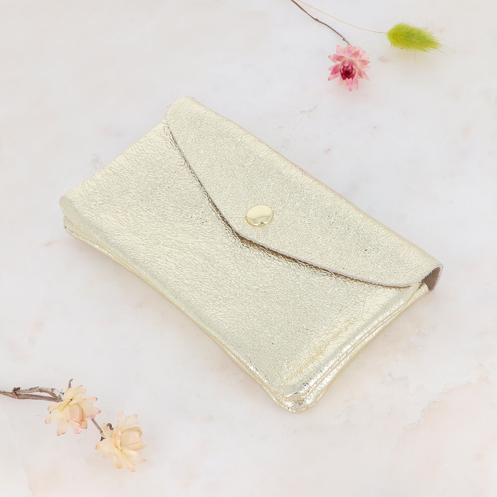 Porte-monnaie cuir BARCELONE beige