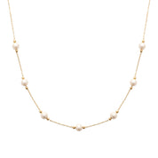 Collier doré perles en nacre Rubene - Bijou photographié sur fond blanc