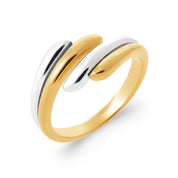 Bague argent et doré Shonna bicolore - Bijou photographié sur fond blanc
