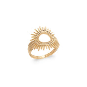 Bague dorée Adi soleil ajouré - Bijou photographié sur fond blanc