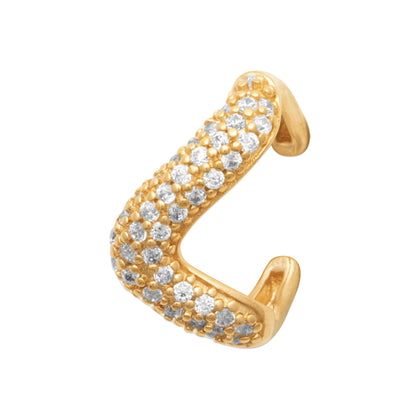 Bague d'oreille dorée Dune zircons