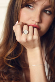 Bague réversible Joy personnalisable en argent pour gravure - Bijou porté