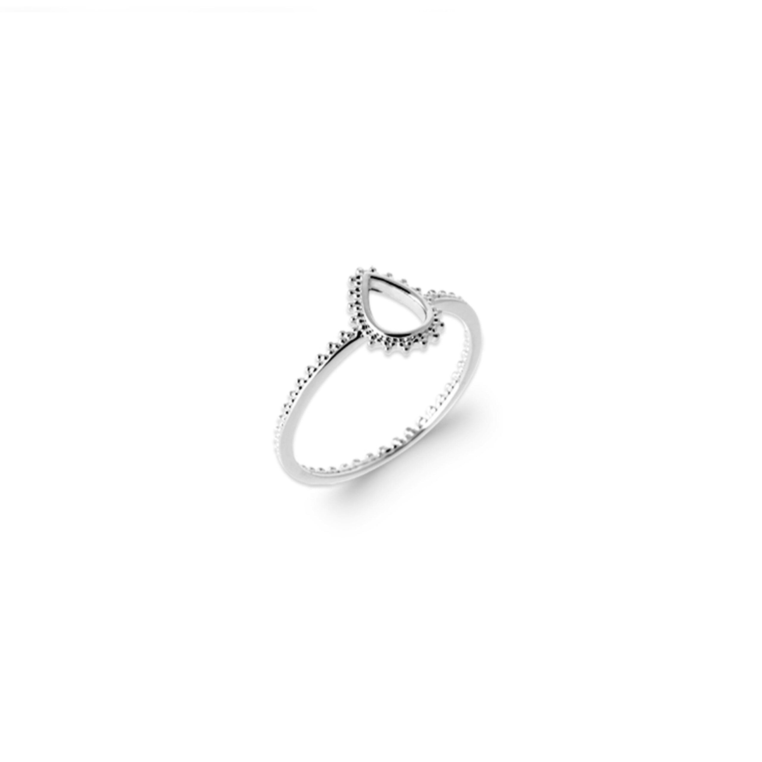 Bague argent 925 Suri goutte - Bijou photographié sur fond blanc