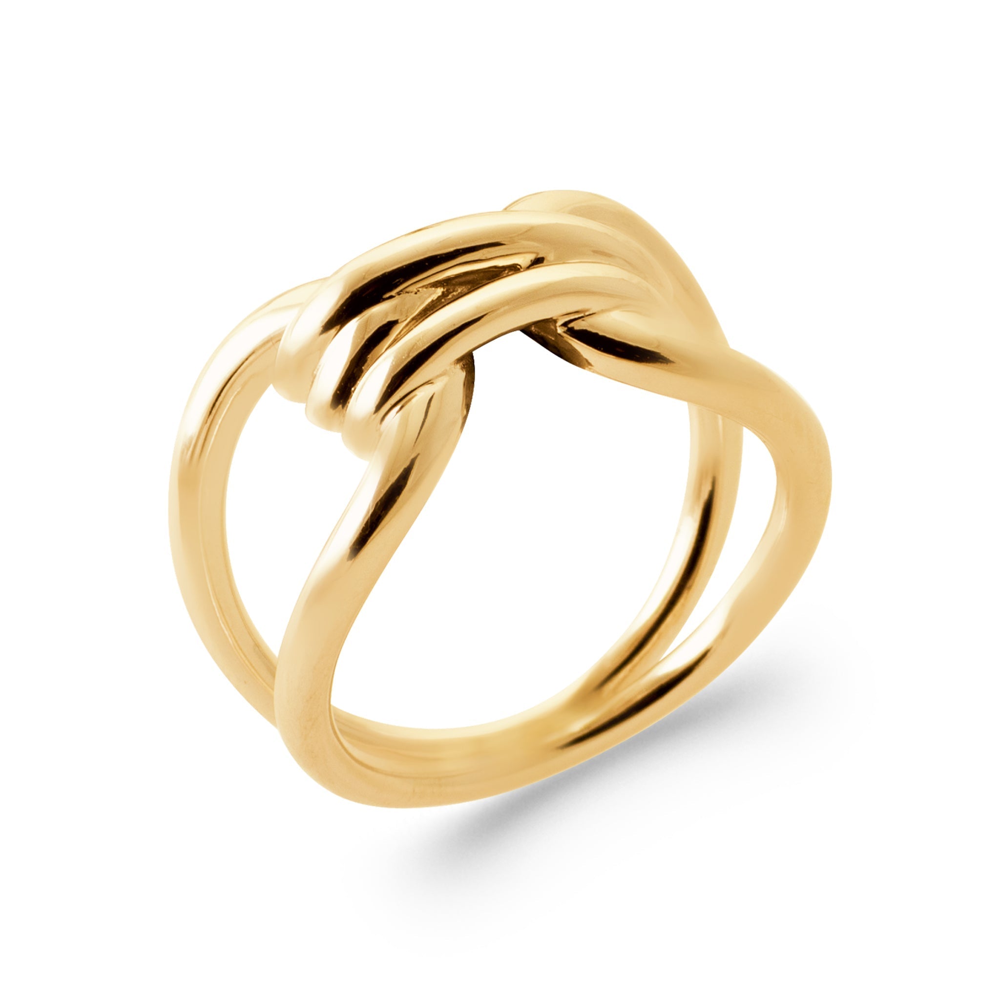Bague dorée Angeline nœud - Bijou photographié sur fond blanc