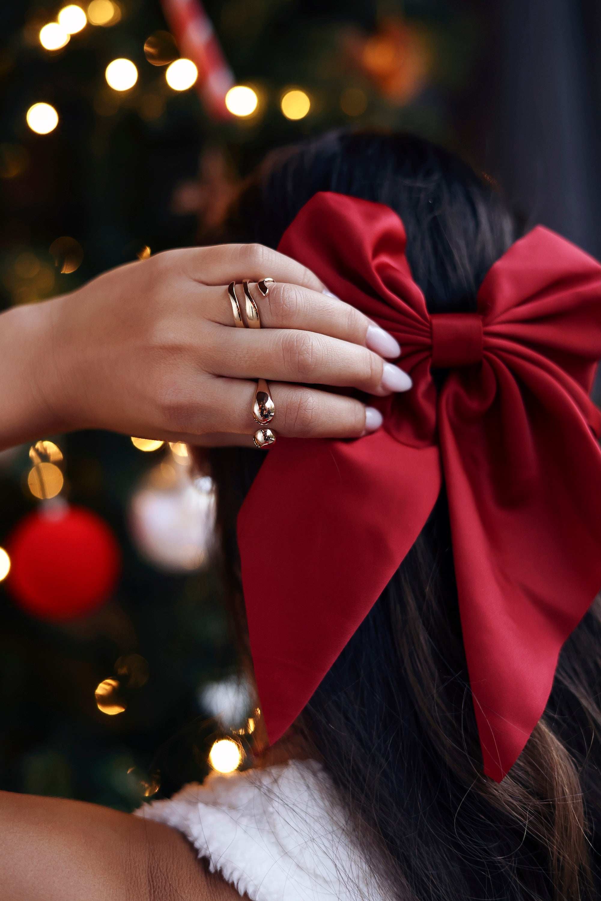 Bague dorée Fosca gouttes - Bijou porté