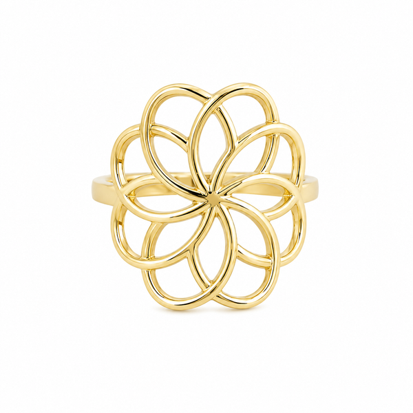Bague dorée Delvina