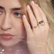 Bague dorée étoile zircons Karla - Bijou porté