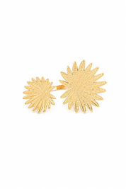 Bague dorée feuilles Marylou - Bijou sur fond blanc