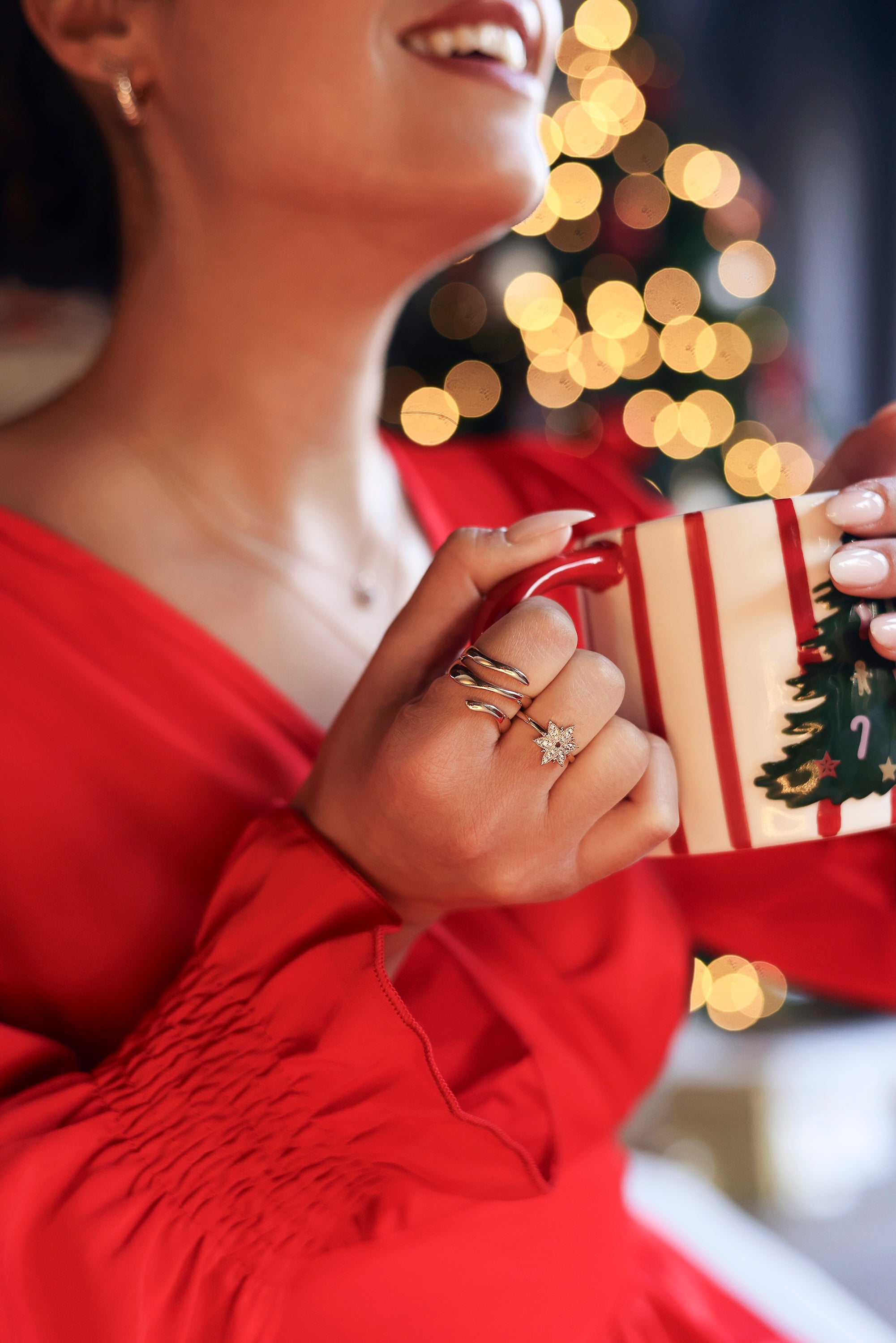 Bague dorée Nana spirale - Bijou porté