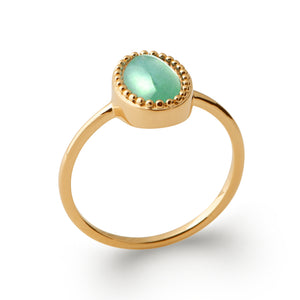Bague dorée Sélène aventurine