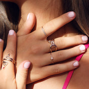 Bague doré Star étoile zircons - Bijou porté