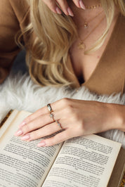 Bague dorée zircons THALY - Bijou porté