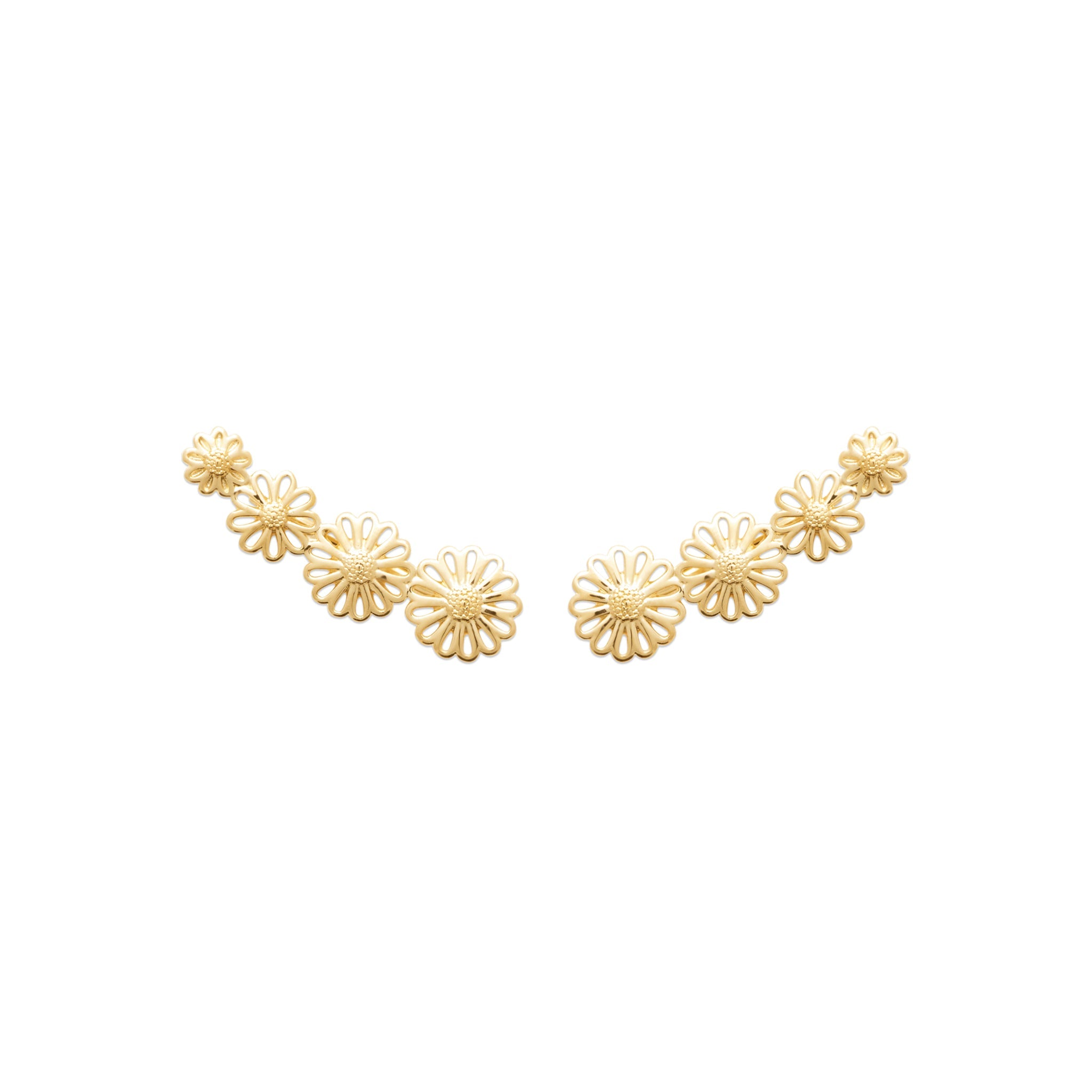 boucles d'oreilles barrettes dorées Enola