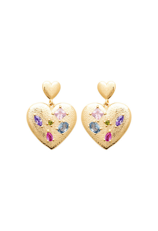 Boucles pendantes dorées Lexie