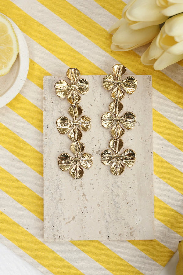 Boucles pendantes dorées Orianne