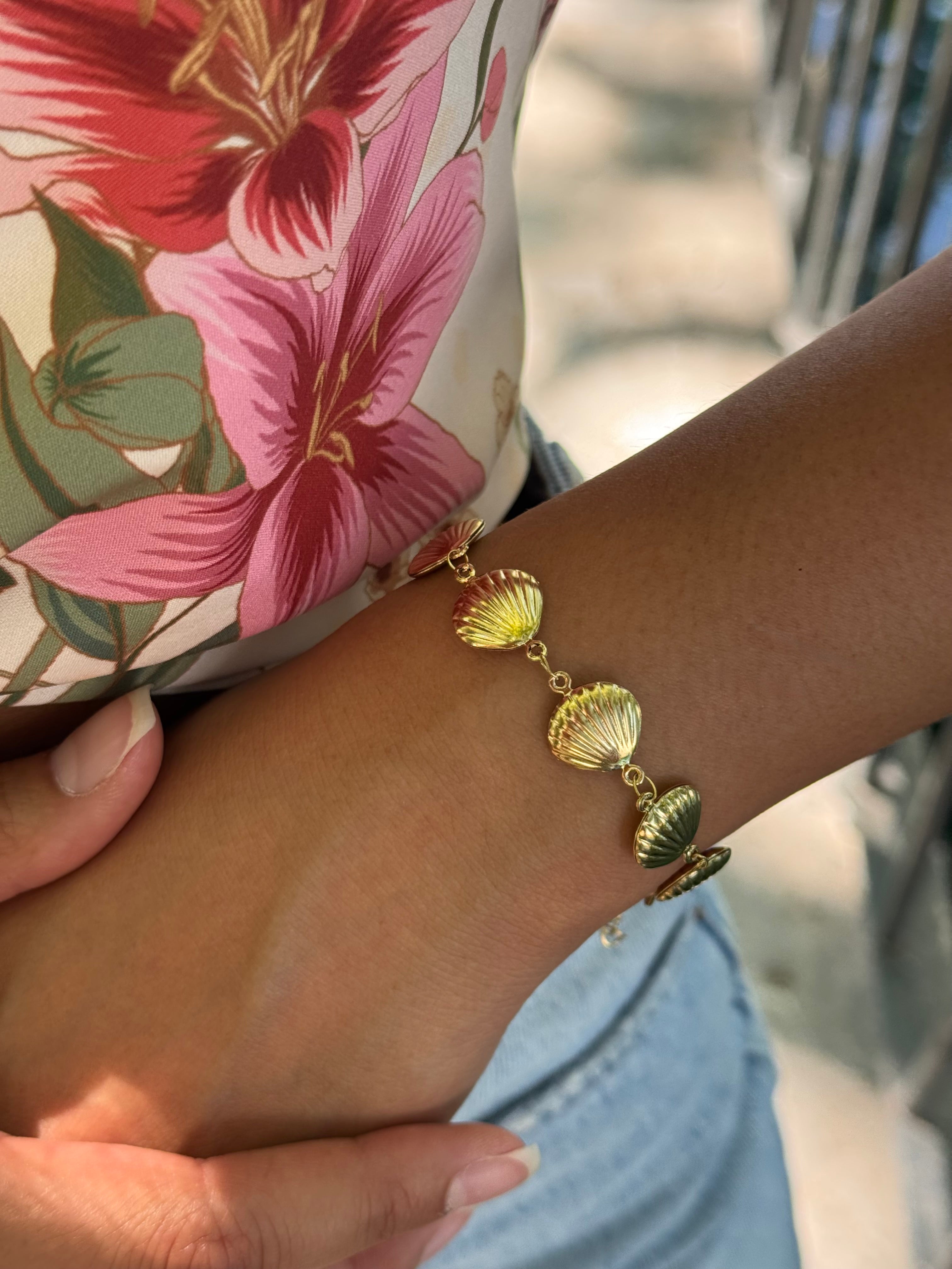 Bracelet doré Iva coquillages - Bijou porté