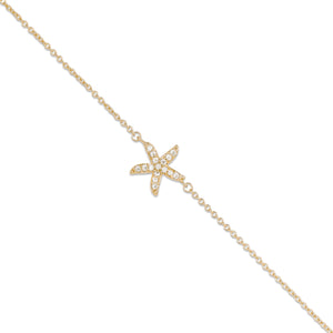 Bracelet doré et zircons Jackie