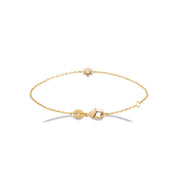 Bracelet doré Maryse soleil avec zircon - Bijou photographié sur fond blanc