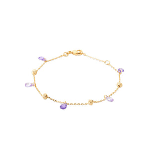 Bracelet doré Meilani violet