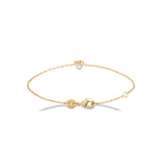 Bracelet doré Yolanda zircon - Bijou photographié sur fond blanc