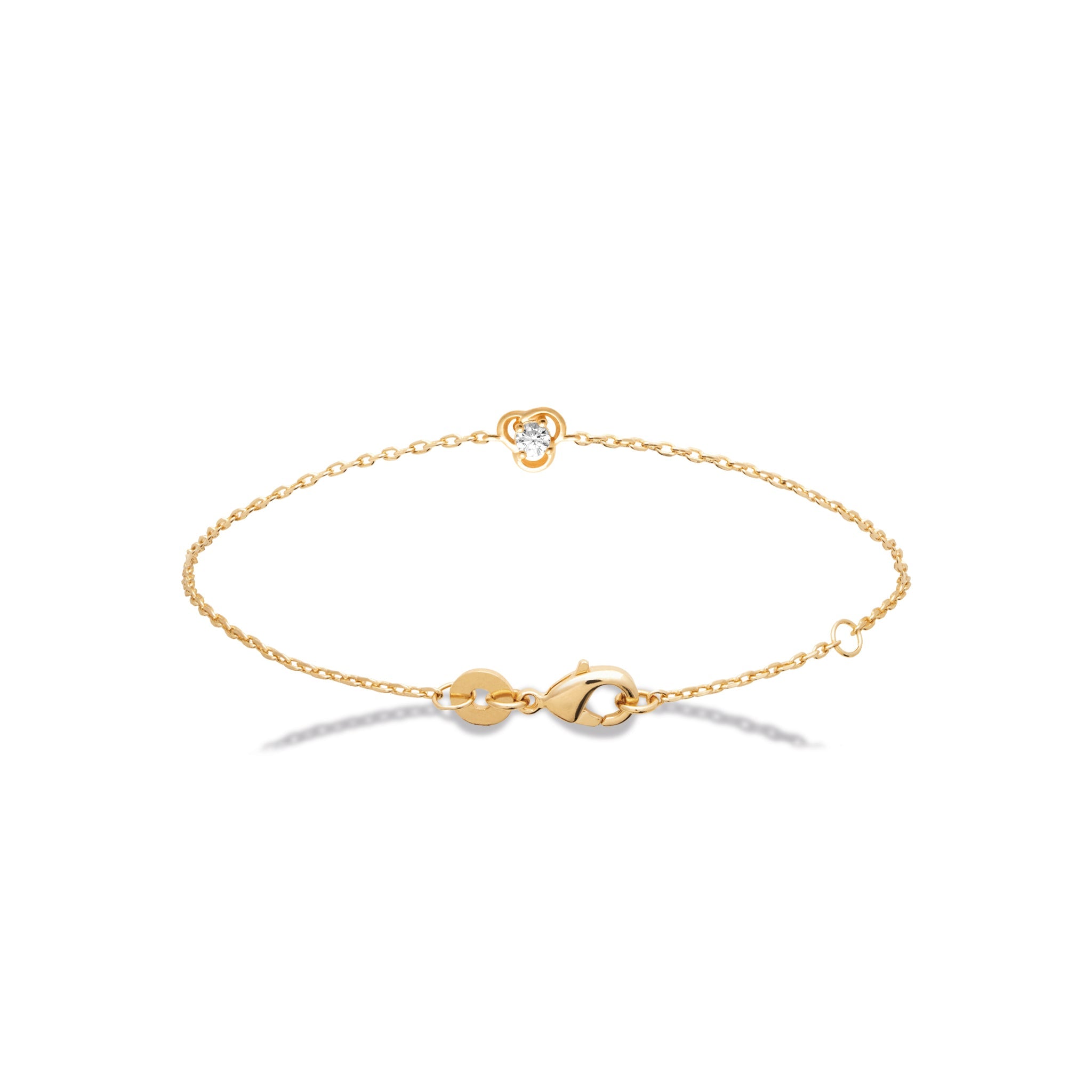 Bracelet doré Yolanda zircon - Bijou photographié sur fond blanc