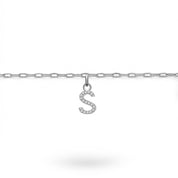 Bracelet personnalisable argent initiales et charms Castille - Bijou sur fond blanc