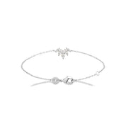 Bracelet en argent Maissane serti de zircons - Bijou sur fond blanc