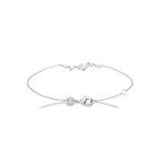 Bracelet en argent Mounia zircons - Bijou photographié sur fond blanc
