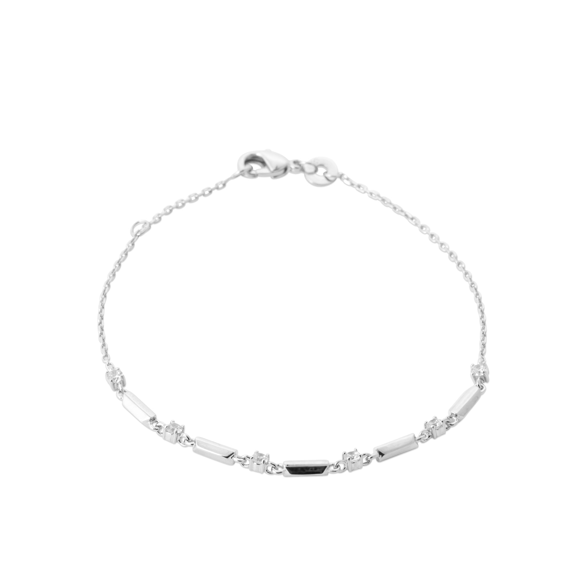 Bracelet argent Natalia zircons - Bijou photographié sur fond blanc