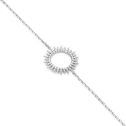  Bracelet en argent motif soleil ajouré Adi - Bijou photographié sur fond blanc