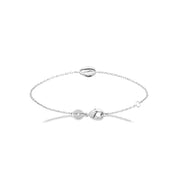 Bracelet Cauri en argent pendentif coquillage - Bijou photographié sur fond blanc