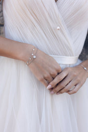 Bracelet argent et zircons blancs Lise - Bijou porté