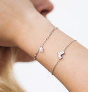 Bracelet en argent Maissane serti de zircons - Bijou porté