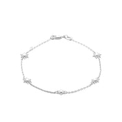 Bracelet argent Sol mini soleil - Bijou photographié sur fond blanc