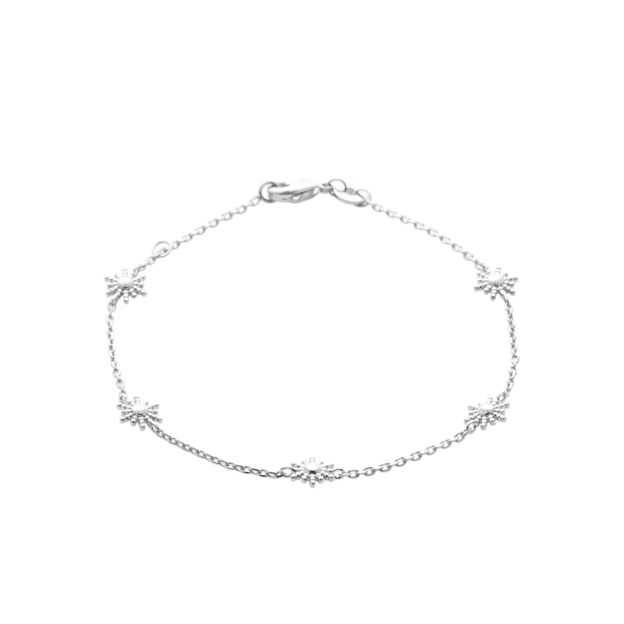 Bracelet argent Sol mini soleil - Bijou photographié sur fond blanc