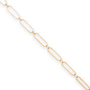  Bracelet doré Abby en maille rectangles ovalisés - Bijou sur fond blanc