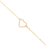 Bracelet doré cœur torsadé Calliope - Bijou photographié sur fond blanc