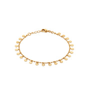 Bracelet doré Garance pampilles striées - Bijou photographié sur fond blanc