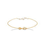 Bracelet doré zircons Mounia - Bijou photographié sur fond blanc