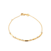 Bracelet doré zircons Natalia - Bijou photographié sur fond blanc