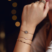 Bracelet doré zircons Natalia - Bijou porté