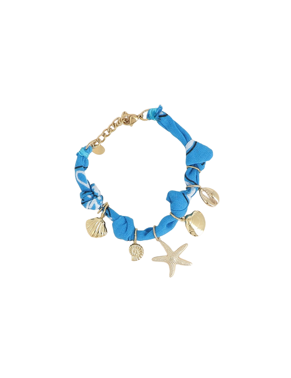 Bracelet doré Yarina bleu