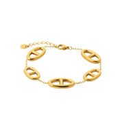 Bracelet doré Zaira en maille marine - Bijou photographié sur fond blanc