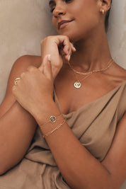 Bracelet doré ABBY DIAMANT M - Bijou porté