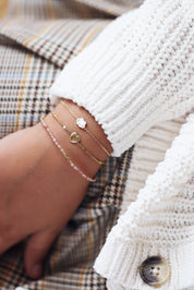 Bracelet doré coeur enfant en acier inoxydable - Bijou porté