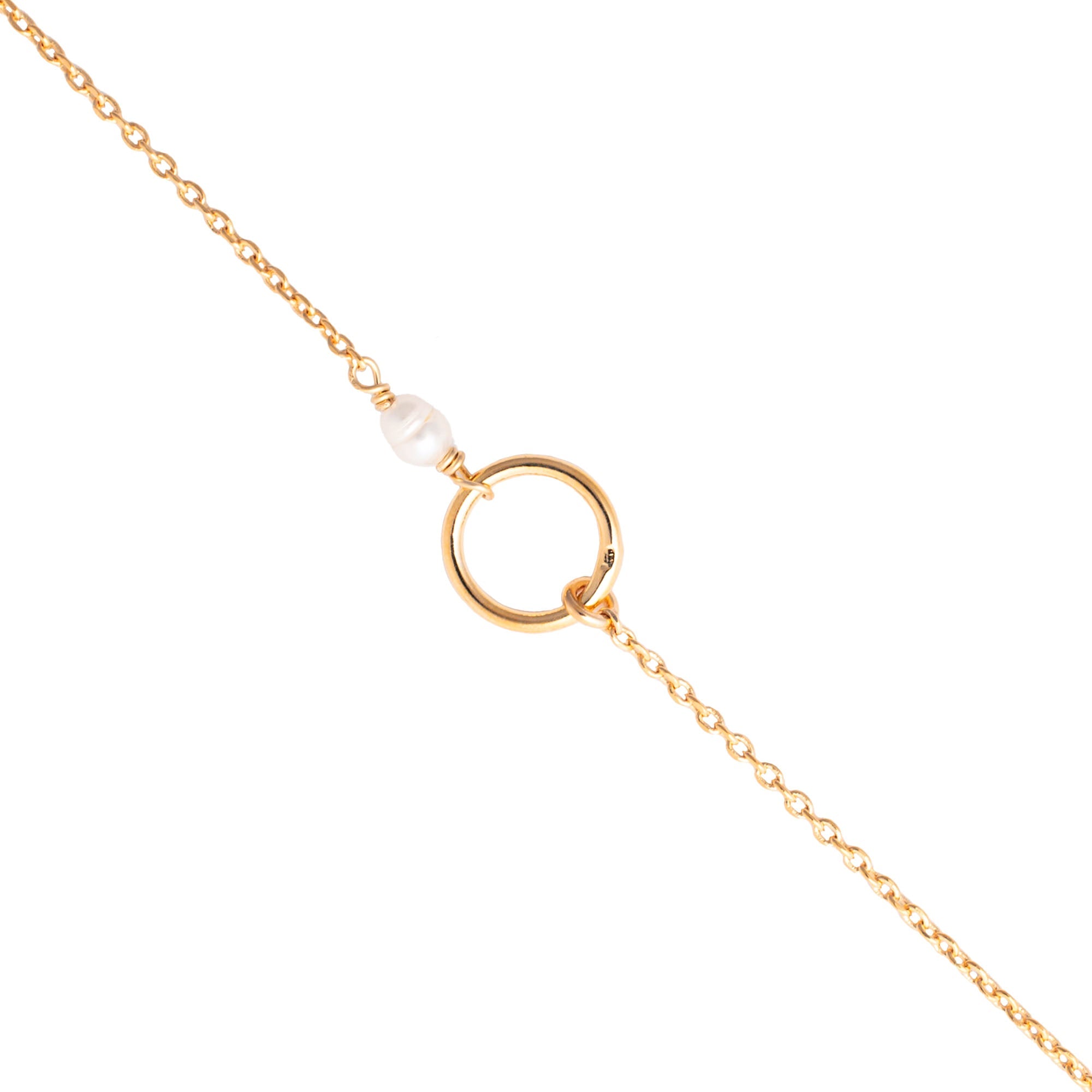 Bracelet doré anneau et nacre Dany - Bijou sur fond blanc