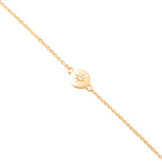 Bracelet doré Ginevra étoile polaire zircon - Bijou photographié sur fond blanc
